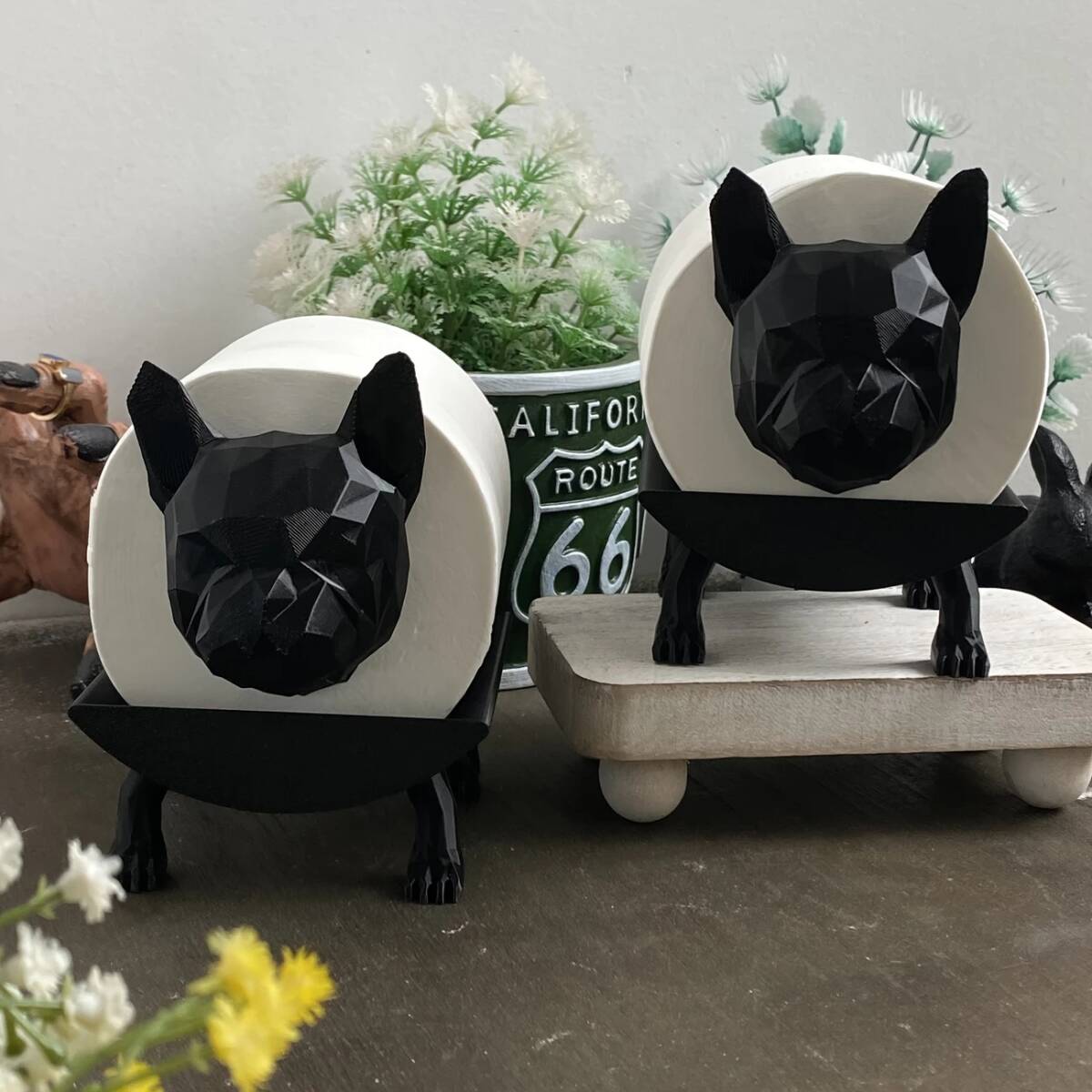 ブルドッグ トイレットペーパーホルダー インテリア 雑貨 ペーパーホルダー 1個 新品拍卖