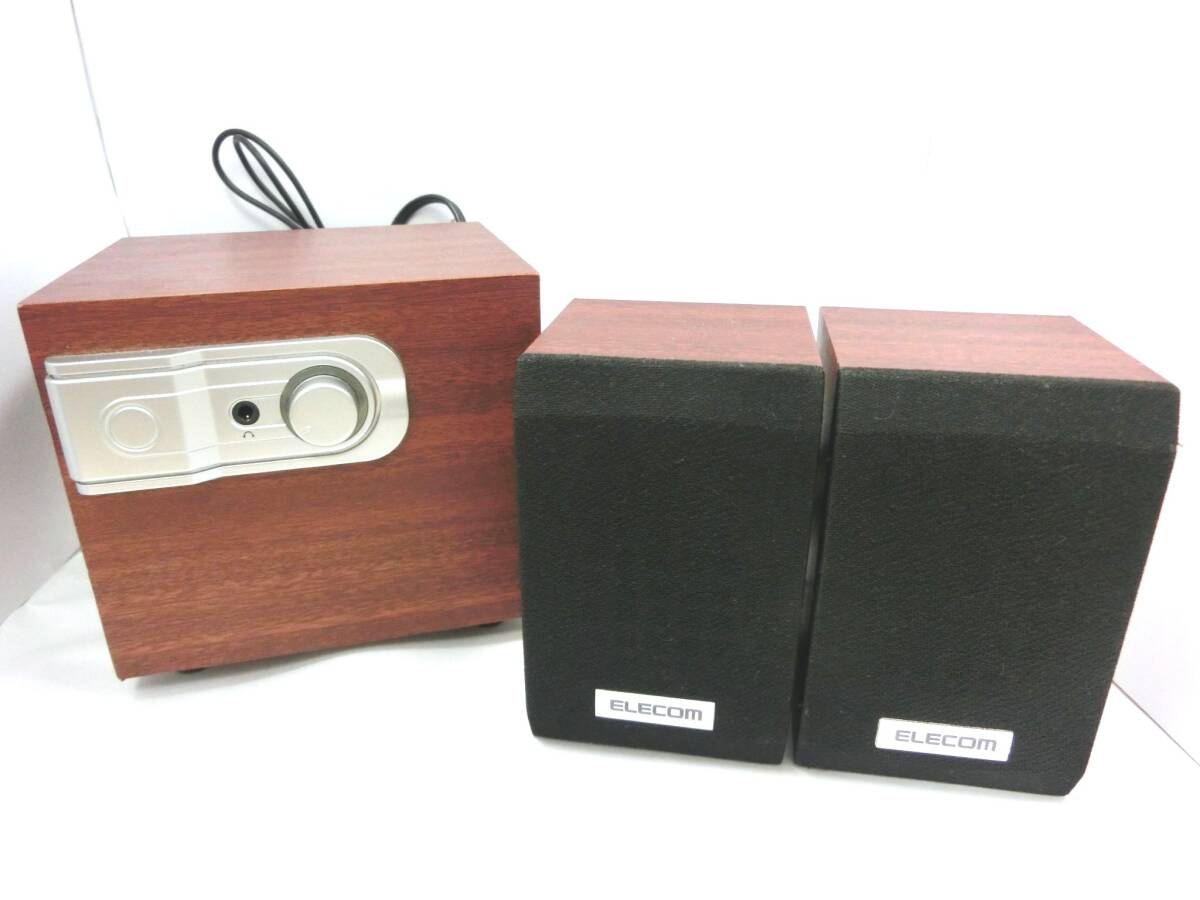 ♪♪78794 現状品 ELECOM Mobile speaker MS-W02WCH 小さい木のスピーカー 音響機器♪♪拍卖