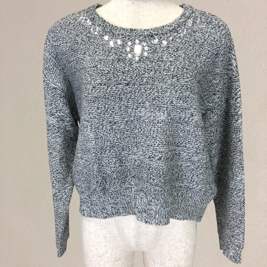 【美品】ヴァンスエクスチェンジ ビシュー 長袖 ニット M バスト79-87拍卖