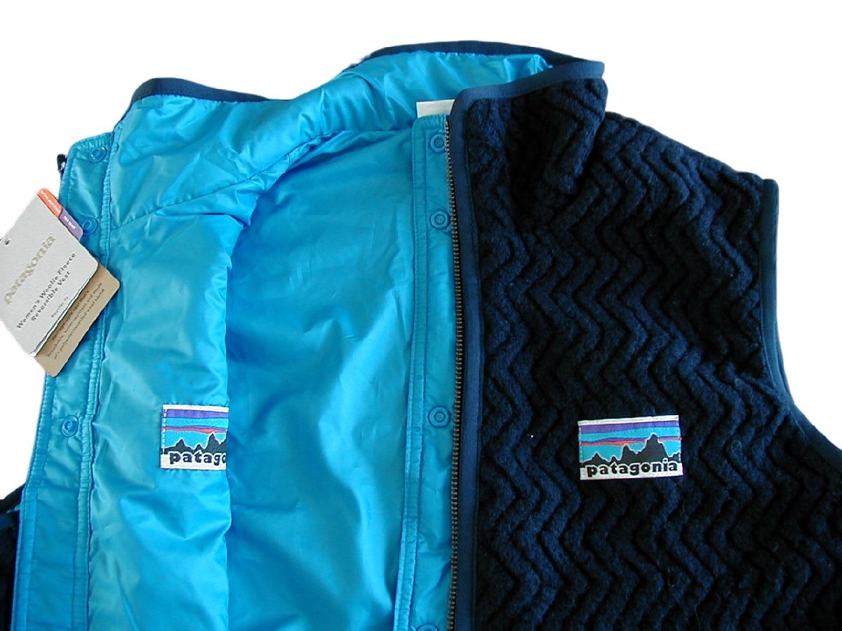 ■未使用■【新品M】 パタゴニア W’s ウーリー・フリース・リバーシブル・ベスト ■ Patagonia フリース Navy Blue (NVYB)拍卖