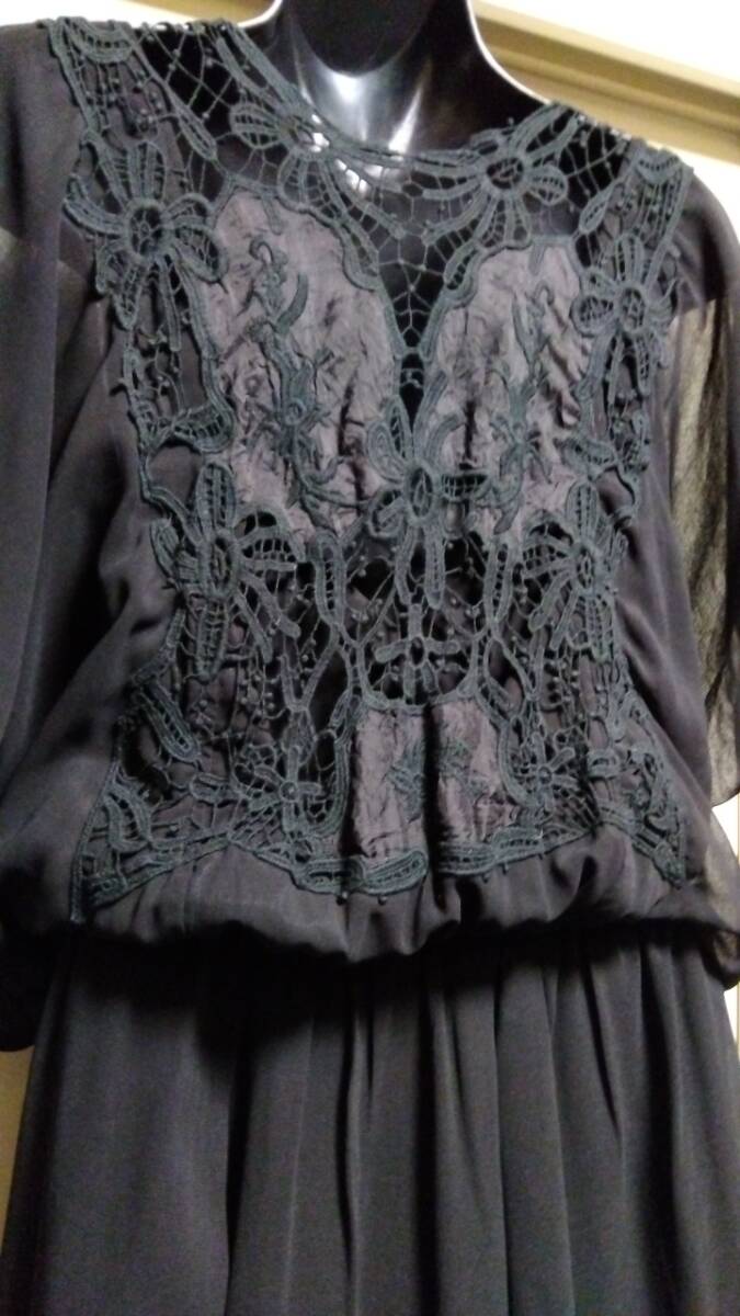 ☆MURUAバックレースモチーフフィッシュテールワンピ☆美品シフォン拍卖