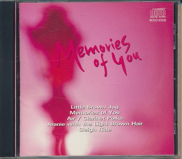 CD●クラリネットのためのカラオケCD メモリーズ・オブ・ユー BOCD-8308拍卖