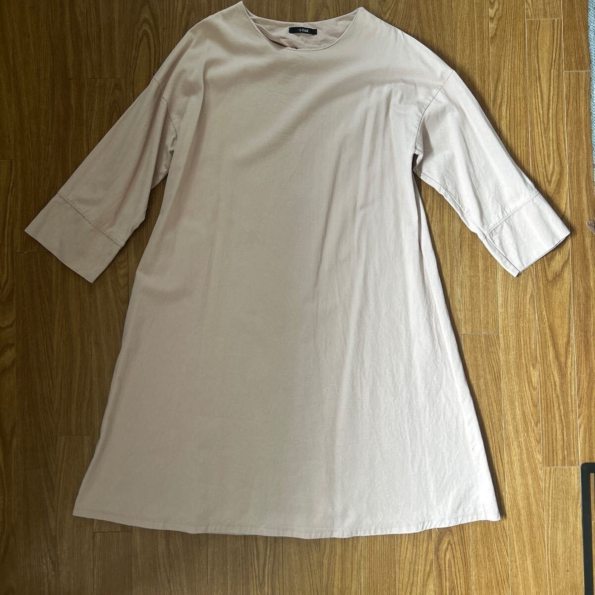 ■+S C.U.E.■ ワンピース チュニック シンプル 淡いピンク 大き目 ゆったり 綿100%拍卖