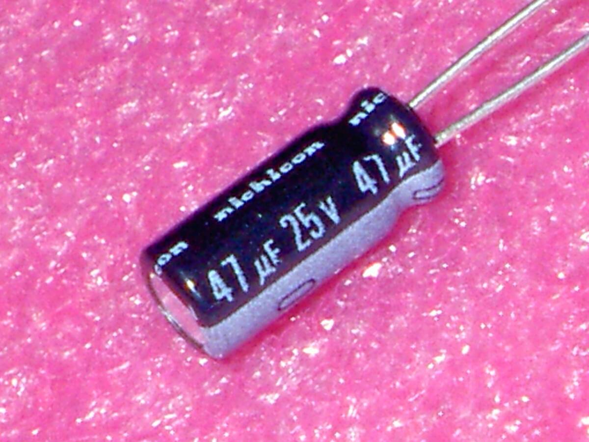 電解コンデンサー 25V 47μF 85℃ ニチコン 【1セット5個】拍卖