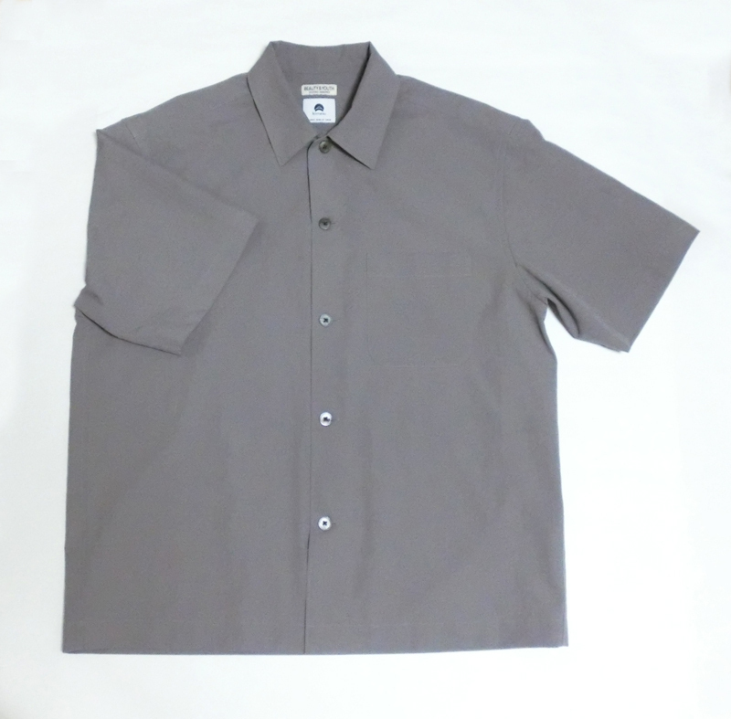 ★即決★ ( BY KOMATSU PACK キャンプカラー ショートスリーブシャツ グレージュ ) UNTED ARROWS BEAUTY & YOUTH コマツ小松 コラボ 別注拍卖