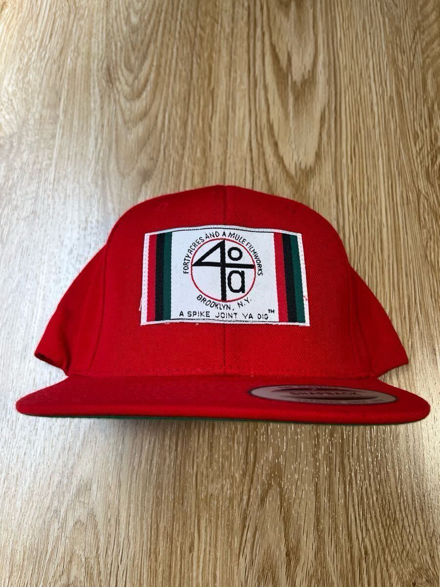 正規品保証 奇跡のデッドストック 40acres スナップバック キャップ RED ya-dig 新品未使用 SPIKE LEE拍卖