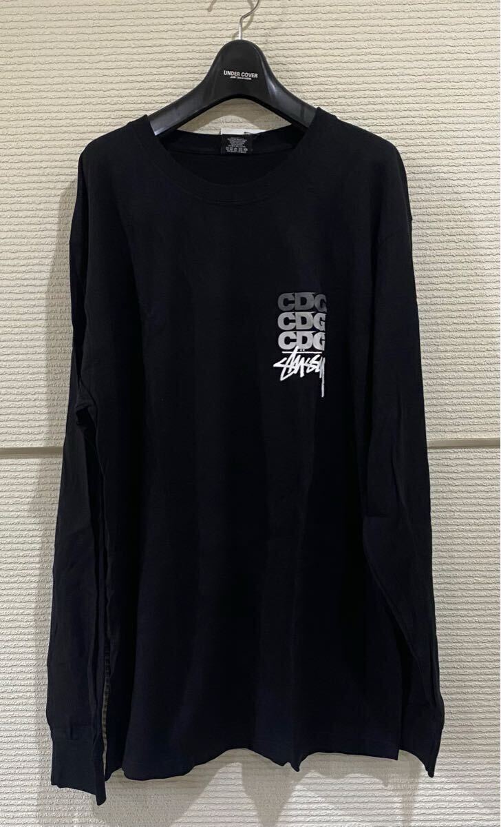 ステューシー STUSSY CDG ドット LS Tシャツ ブラック CDG Dot LS Tee Black ロンT ブラック Lサイズ 未着用 タグ付き拍卖