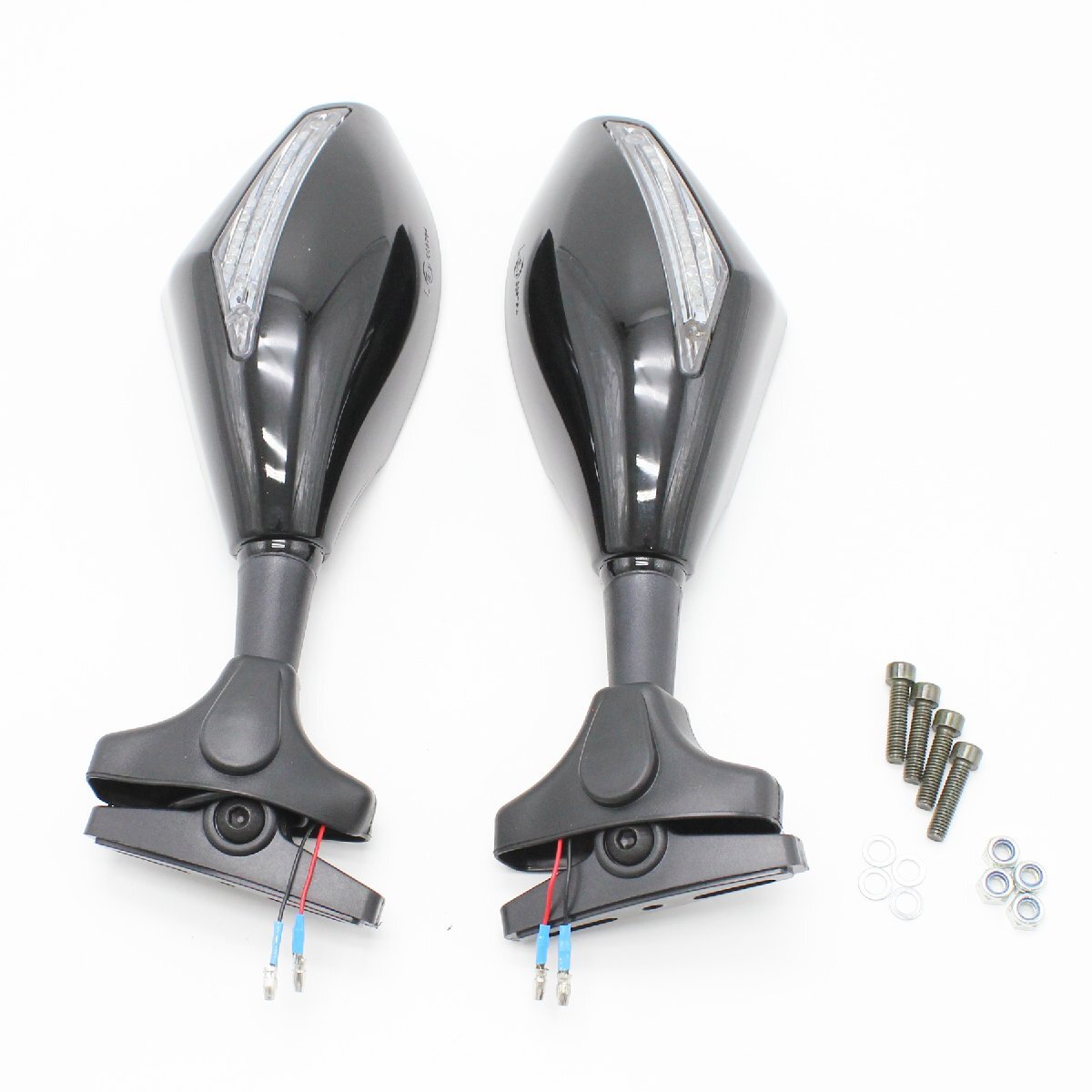 LEDウインカーミラー 黒 NSR250R CBR GSX-R ZZR CBR1100XX ブラック拍卖