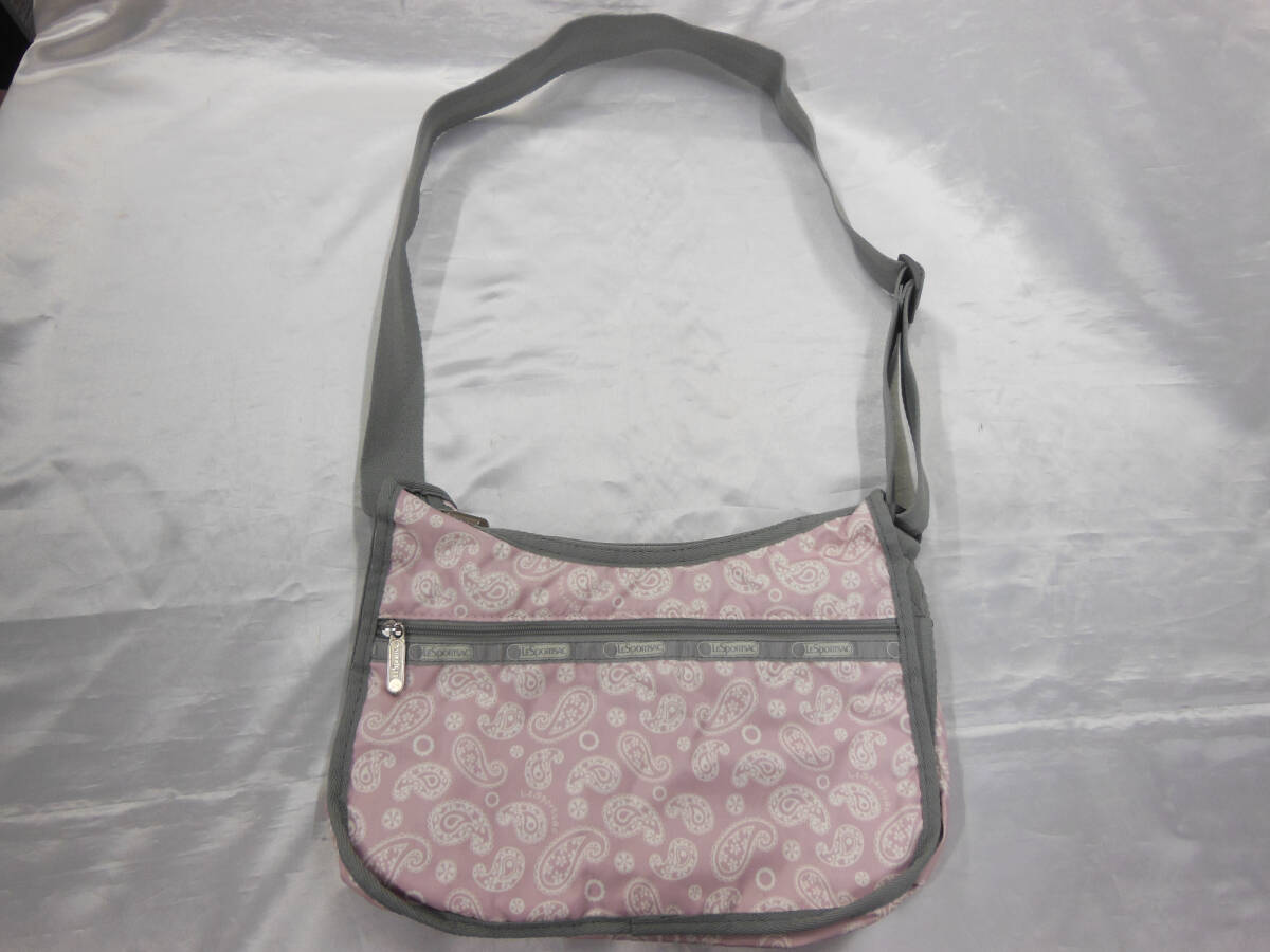 ★中古品★LeSportsac レスポートサック ショルダーバック ピンク ポーチ付きOFO61289O拍卖