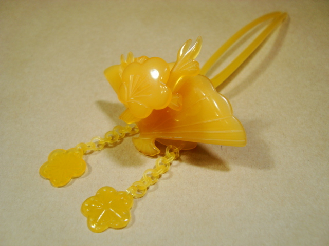 アンティーク レトロ★セルロイド製 びら簪 かんざし★扇に梅拍卖