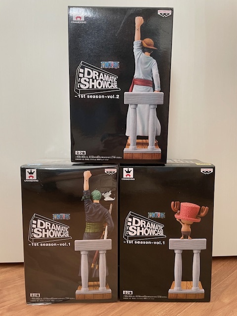 ☆再値下げ!ワンピース ドラマチックショーケース 1st シーズン ルフィ&ゾロ&チョッパー 3体セット未使用品☆拍卖