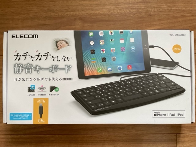 ☆処分!ELECOM TK-LCM02BK Lightning接続 静音ミニキーボード未使用品☆拍卖