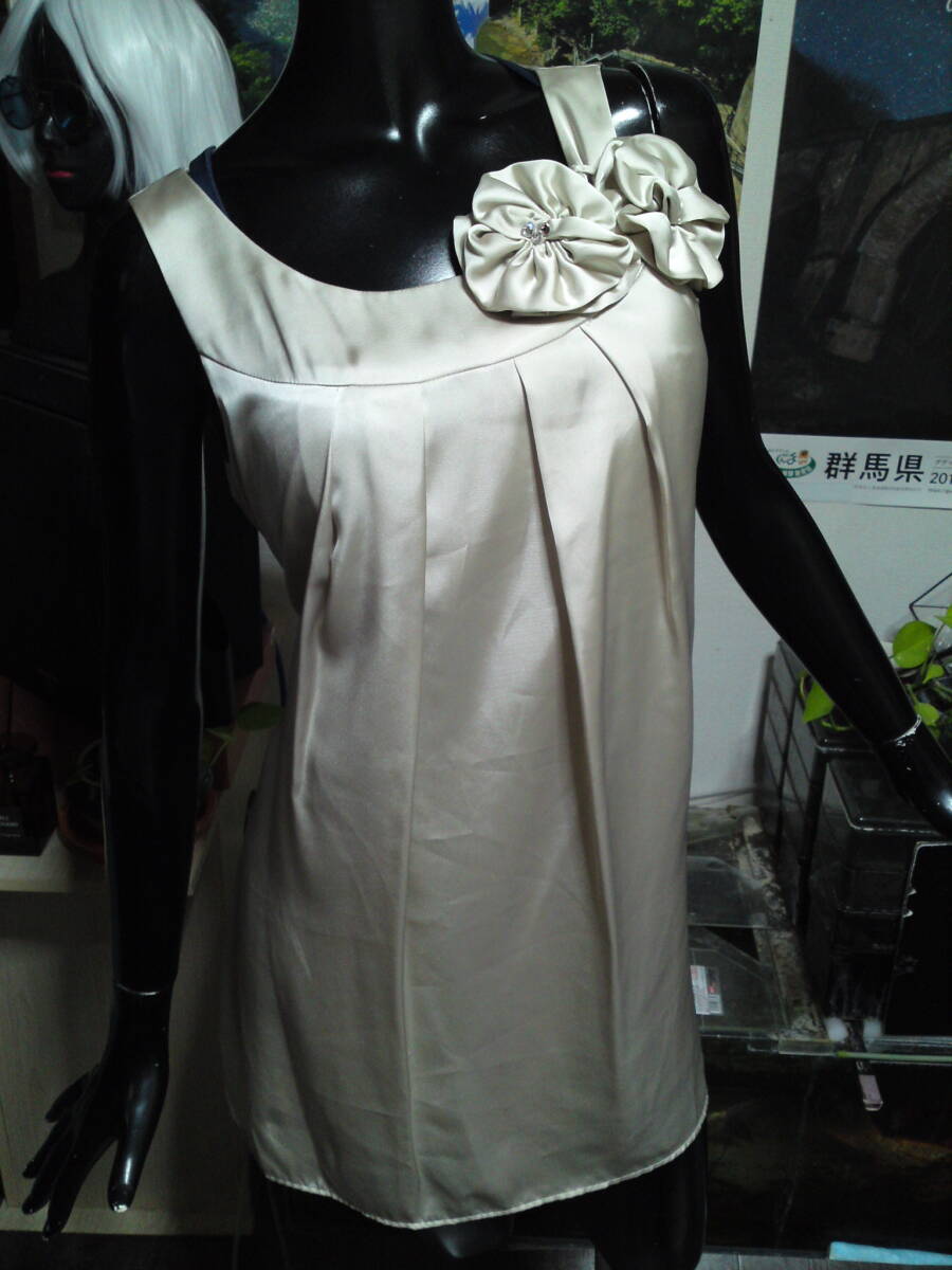 ☆ / パーティー イベント フォーマル 御用達 LAUTREAMONT sexy なめらか 光沢 つるつる ベージュ系 ドレス拍卖