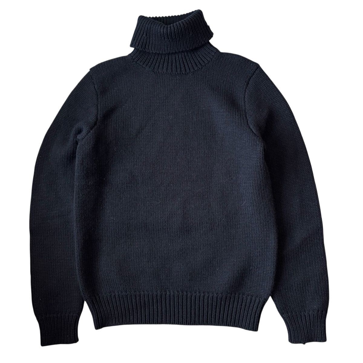 RRL ローゲージ タートルネック セーター M ブラック ラルフローレン ニット拍卖