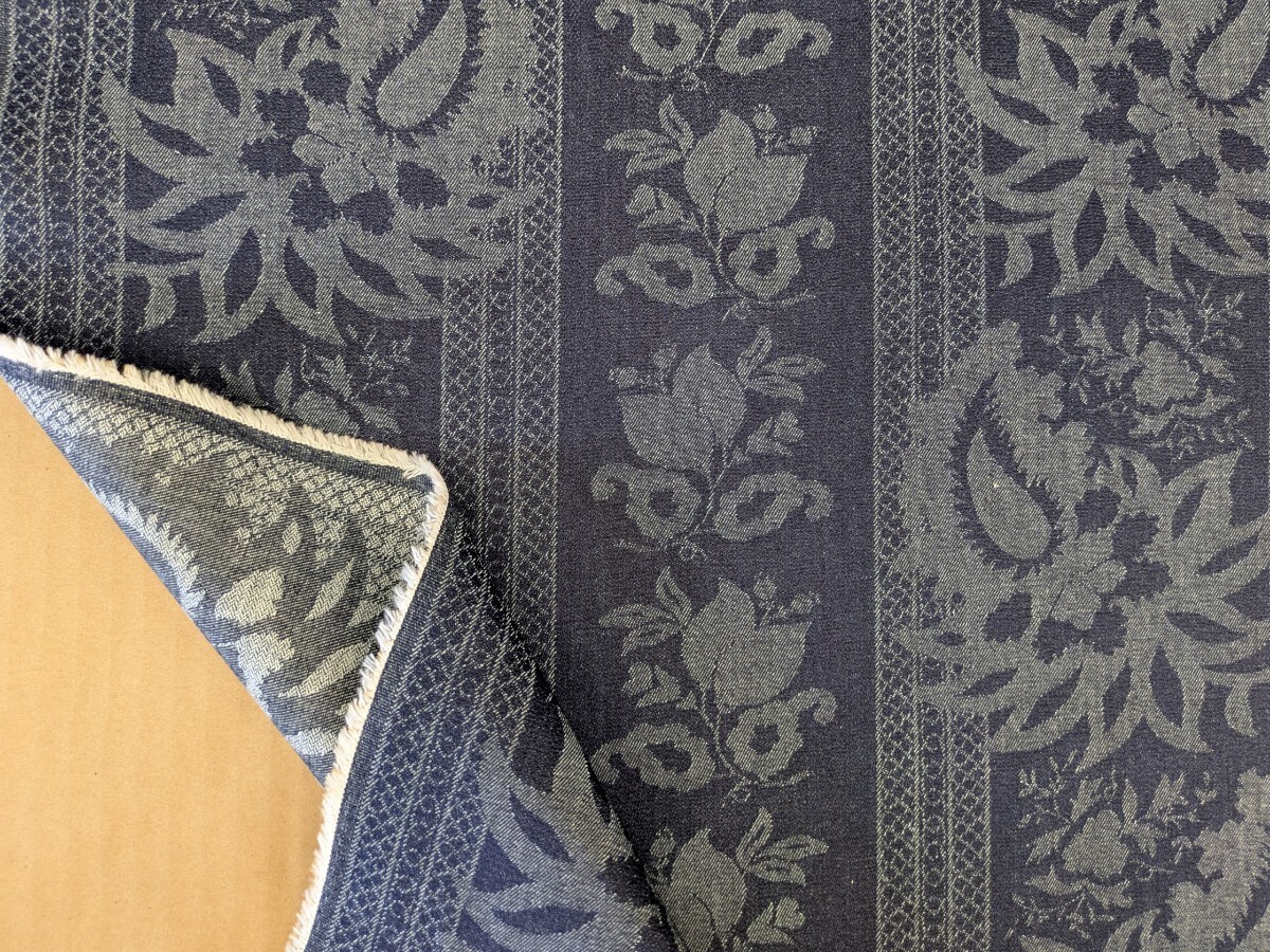 おすすめ 産地 岡山県 井原 コットン100% ジャガード織り インディゴデニム 148cm幅 6.75oz 2mカット 生地 日本製 国産 倉敷 児島 拍卖