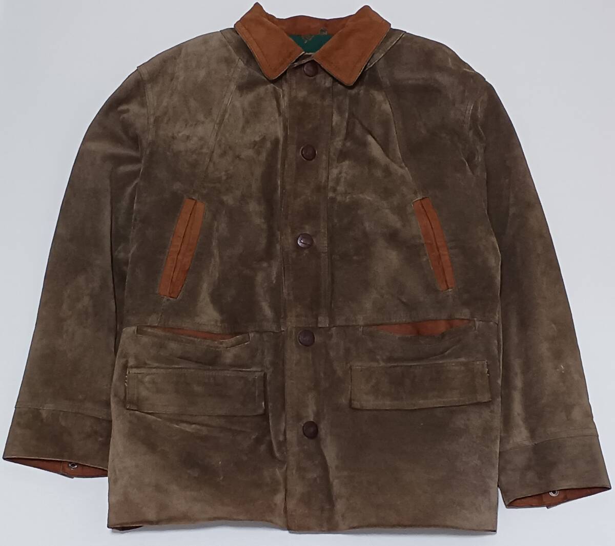 REDSKiNS スウェード レザー ジャケット ヴィンテージ レッドスキンズ 中古 カーキ スエード拍卖