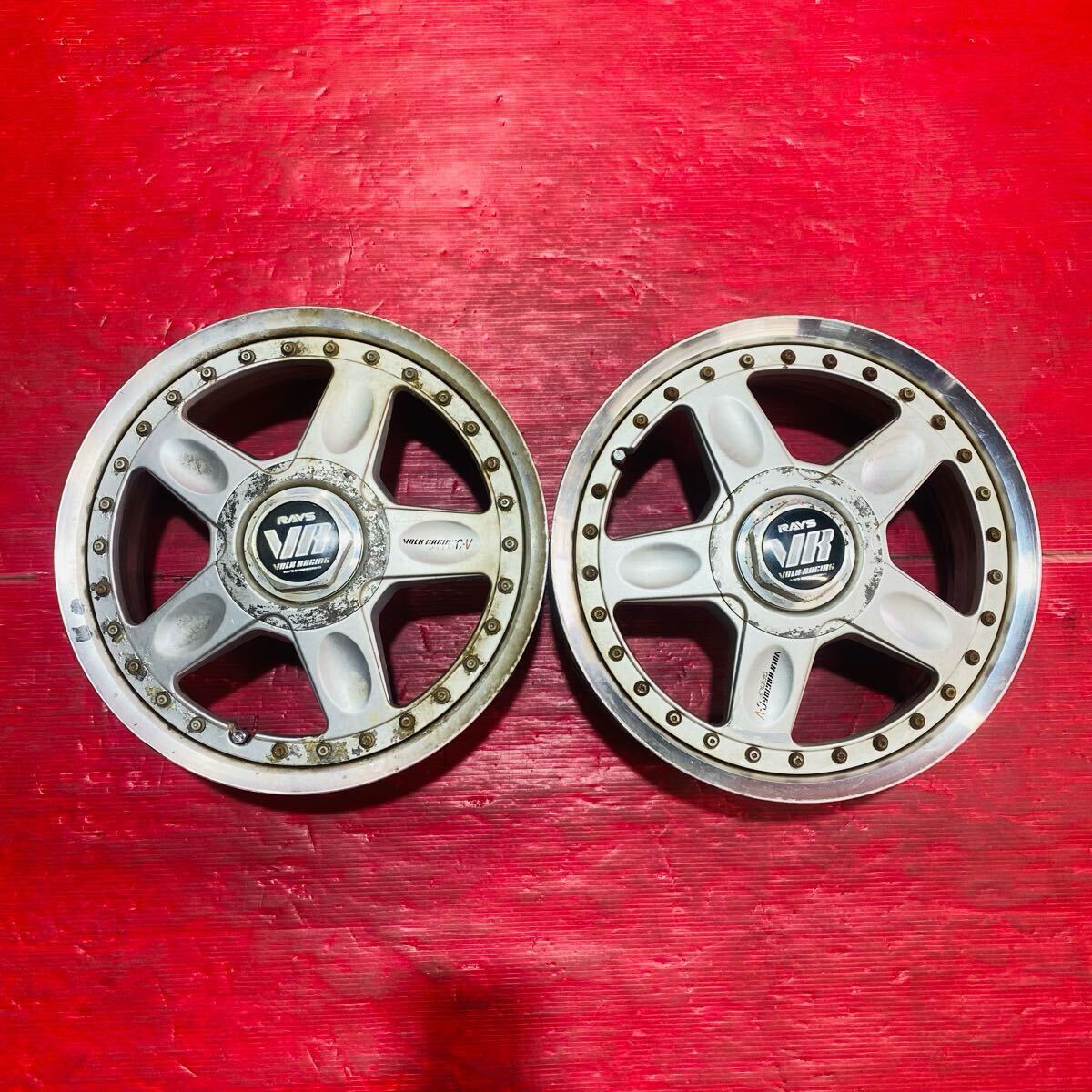 RAYS VOLK RACING GRC-V サイズ 15×6.0JJ PCD100 H4 OFF +40 ハブ径約65mm 傷汚れあり 2本セット拍卖
