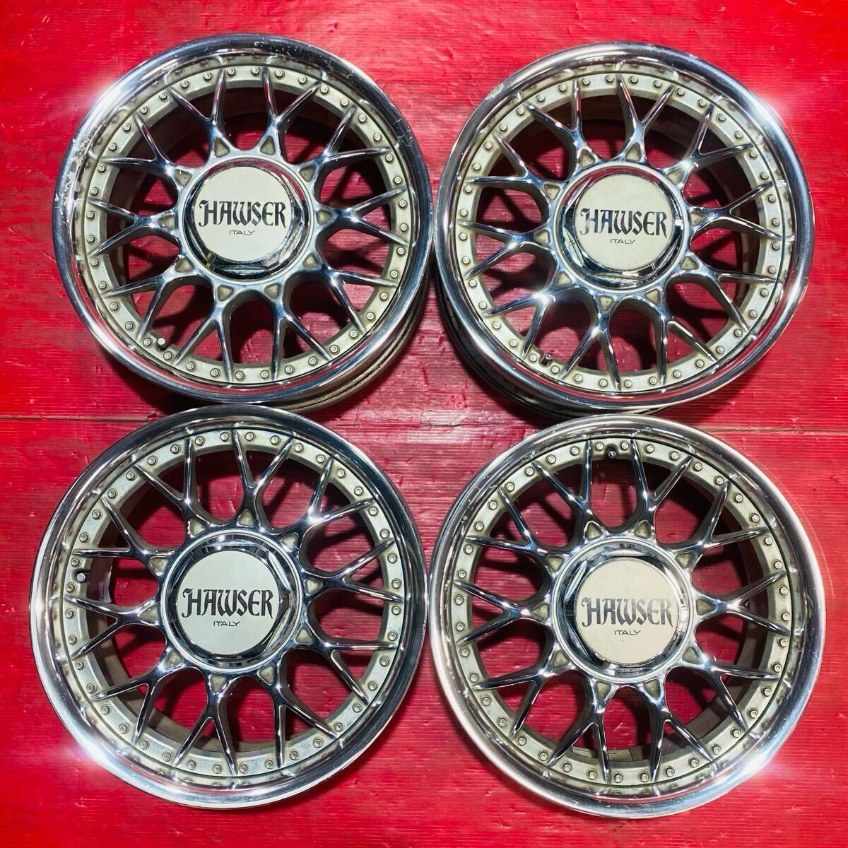 HAWSER XR サイズ 17×7.5JJ PCD139.7 H6 OFF +33 ハブ径約109mm 傷汚れあり 4本セット拍卖