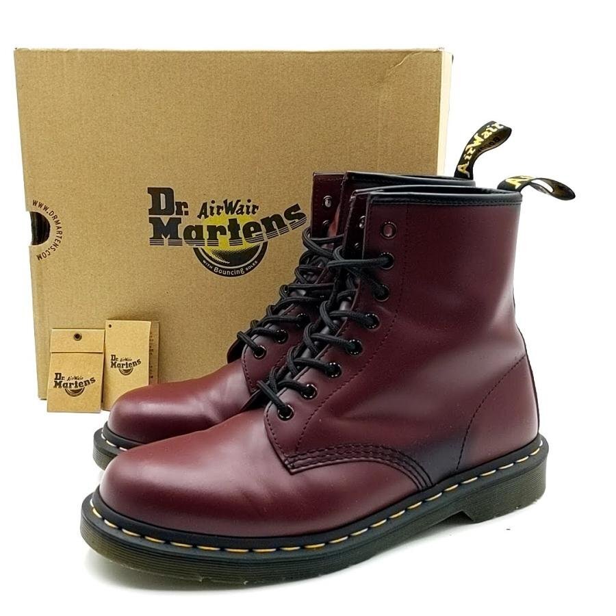 送料無料 美品 ドクターマーチン Dr. Martens 8ホールブーツ レザー 1460 AW006 UK9 メンズ拍卖