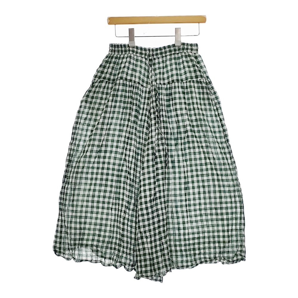 soil FANCY GINGHAM CHECK GATHERED CULOTTES NSL23035 ギンガムチェック キュロット グリーン ホワイト ソイル 5-0420M 257177拍卖