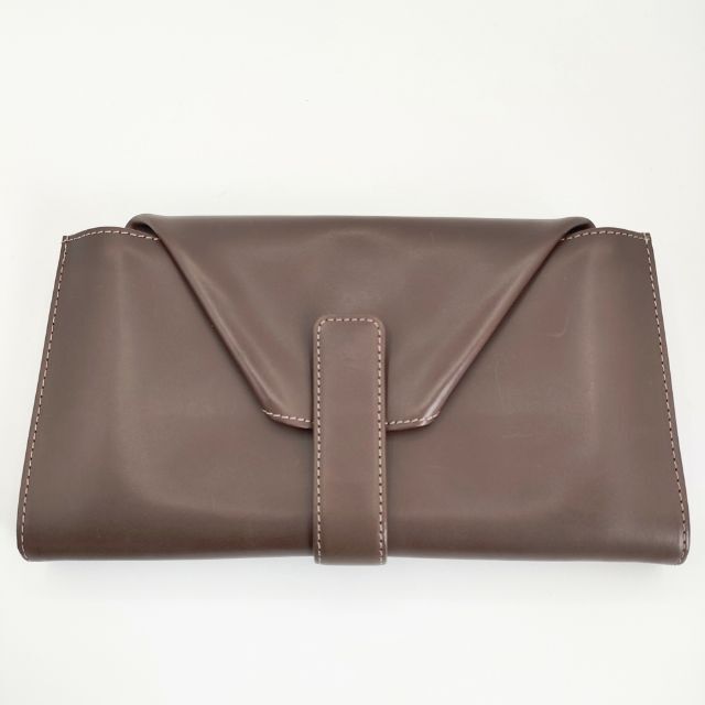 HIROKO HAYASHI クラッチ ロングウォレット チェーン付き 小銭入れなし 長財布 ブラウン ヒロコハヤシ 5-0512G 260242拍卖