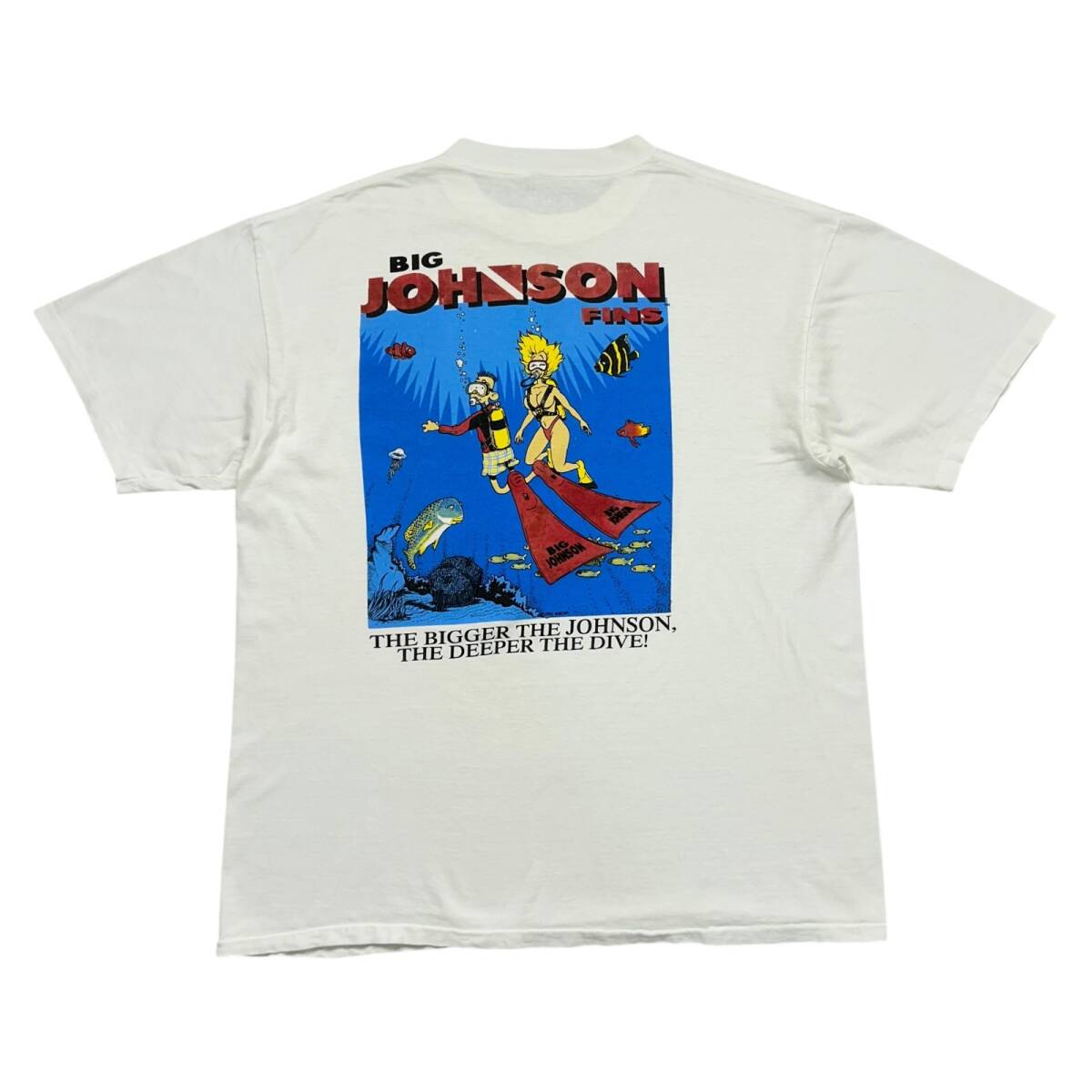90s ビッグジョンソン フィンズ ダイブ 1992 Tシャツ サイズ XL拍卖