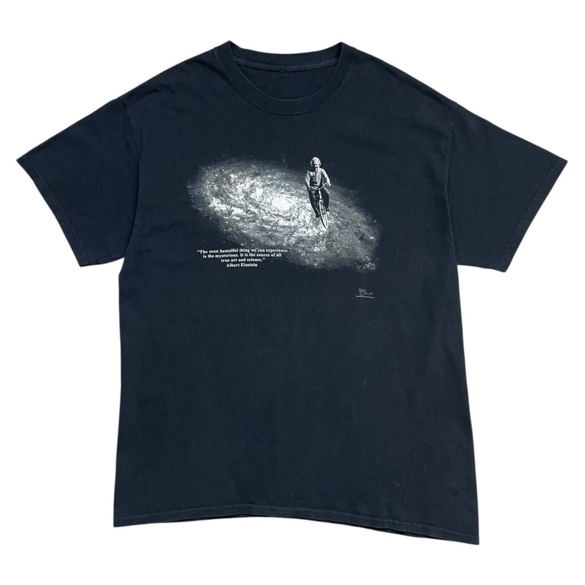 10s ワイルドコットン アインシュタイン ギャラクシー バイシクル 宇宙 自転車 偉人 名言 Tシャツ サイズ L拍卖