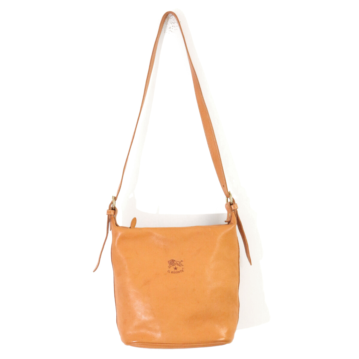 IL BISONTE 定価67,100円 2022年購入 レザーショルダーバッグ 54423-0-0111 イルビゾンテ ヌメ拍卖