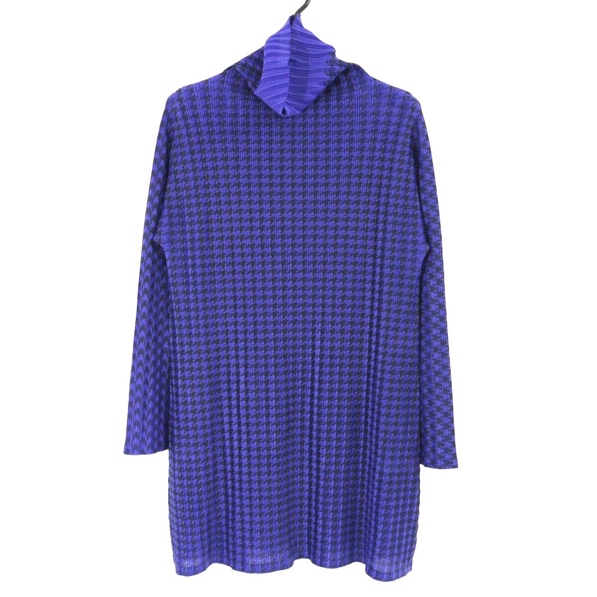 PLEATS PLEASE ISSEY MIYAKE 13AW ハウンドトゥースプリントタートルネックチュニック 3 PP33-FT384 プリーツプリーズ イッセイミヤケ拍卖