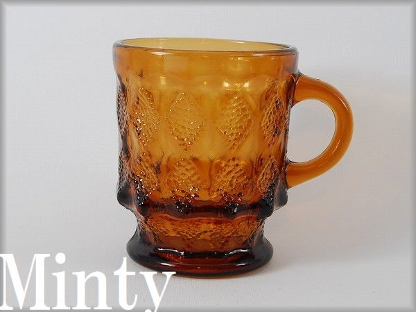 未使用★ファイヤーキングFireKingキンバリーマグ アンバー(琥珀色)拍卖