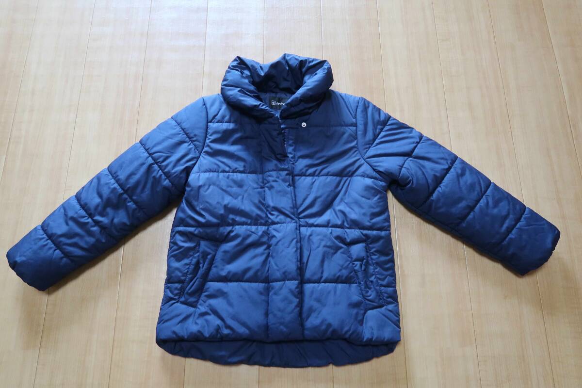 【 女の子 150サイズ 中綿入り ダウン コート上品 あったか アウター ジャケット デビロック dev!rock 紺色 】拍卖