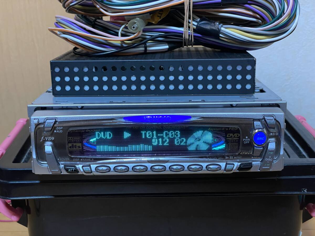 美品動作品□ケンウッド製1DIN CD/DVDデッキ f-VD9 ハイダウェイユニット付き 動作確認済拍卖
