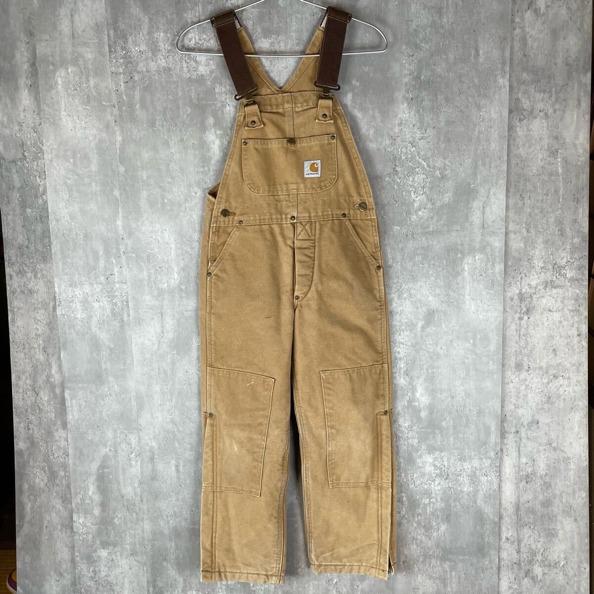 【USA製】Carhartt カーハート デニム 90'sオーバーオール ワーク 古着 コットン ダック地 ビンテージ ストリート拍卖