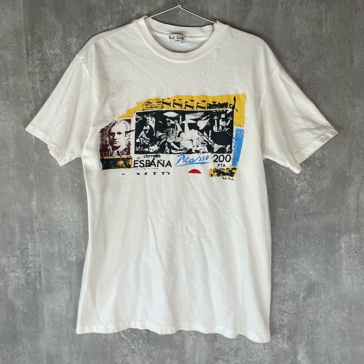 【アートT】Paul Smithシングルステッチ ピカソ 90's ビンテージ Tシャツ ホワイト拍卖