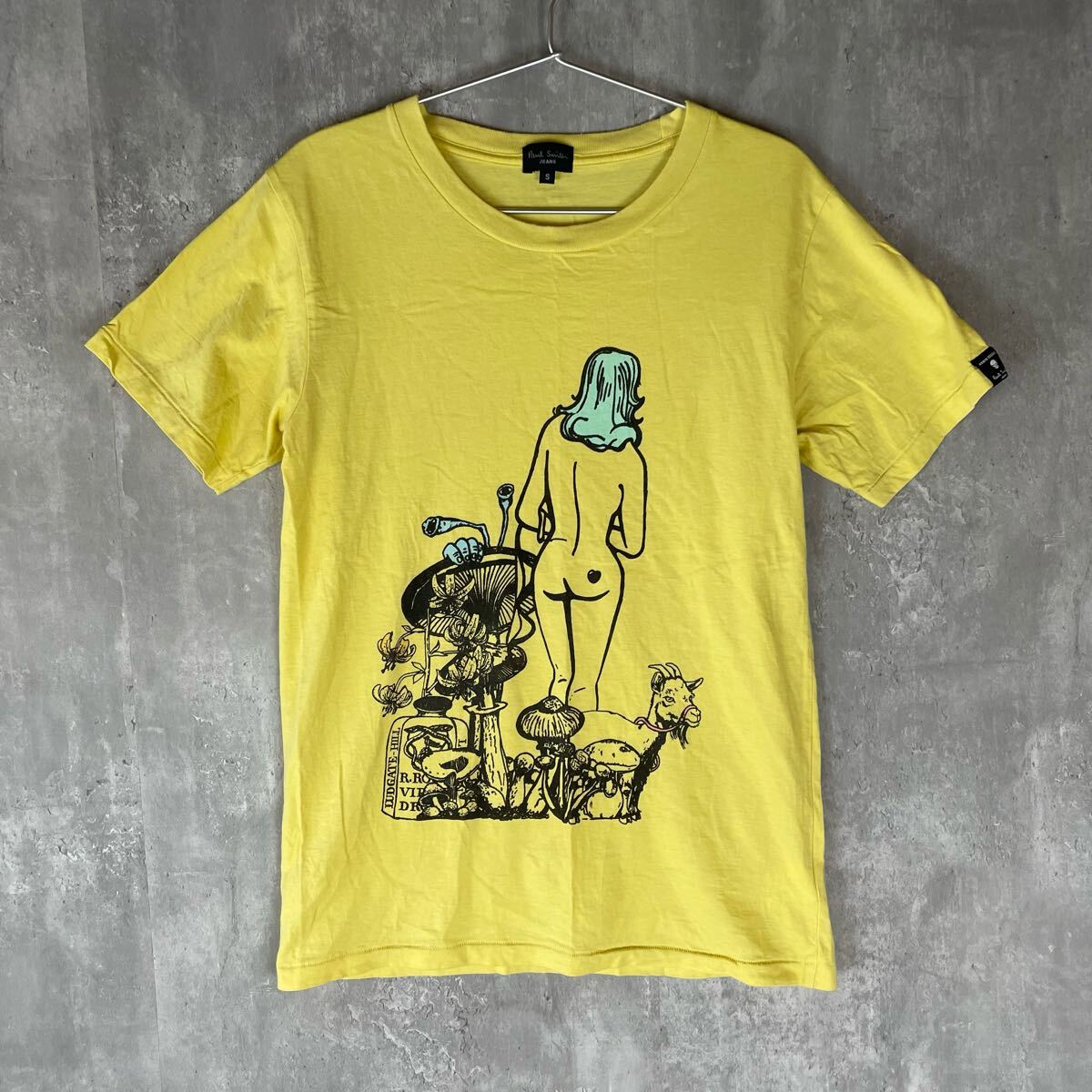 【アートT】Paul Smithシングルステッチ キノコ 薬物 ビンテージ Tシャツ 半袖 S キノコ 薬物 幻覚 ヌード拍卖