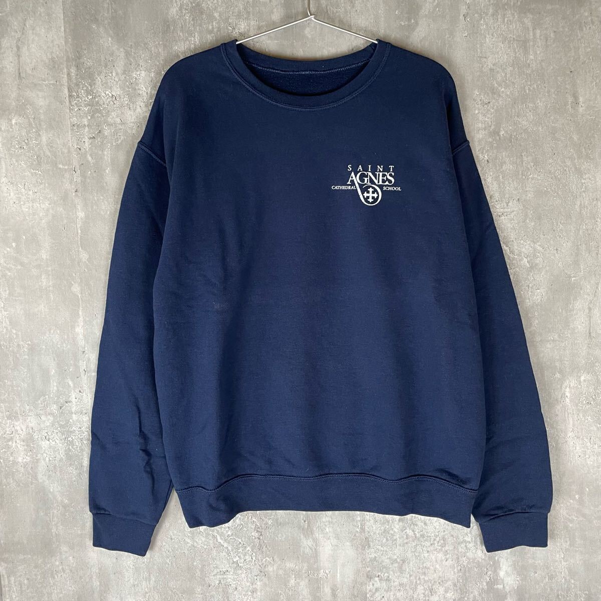 【キリスト】SAINT AGNES CATHEDRAL SCHOOLトレーナー スウェット トレーナー トップス クルーネック 長袖 ネイビー拍卖