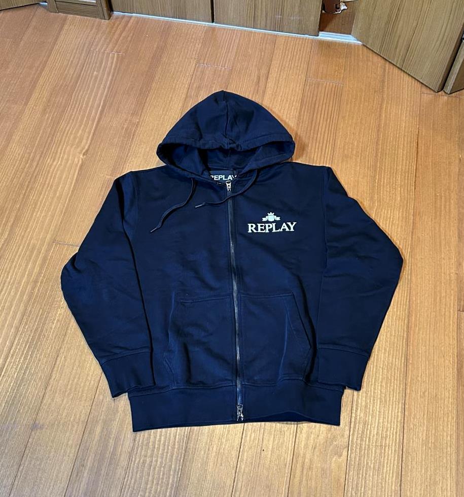 未使用 REPLAY リプレイ ジップスウェットパーカ M ブラック拍卖