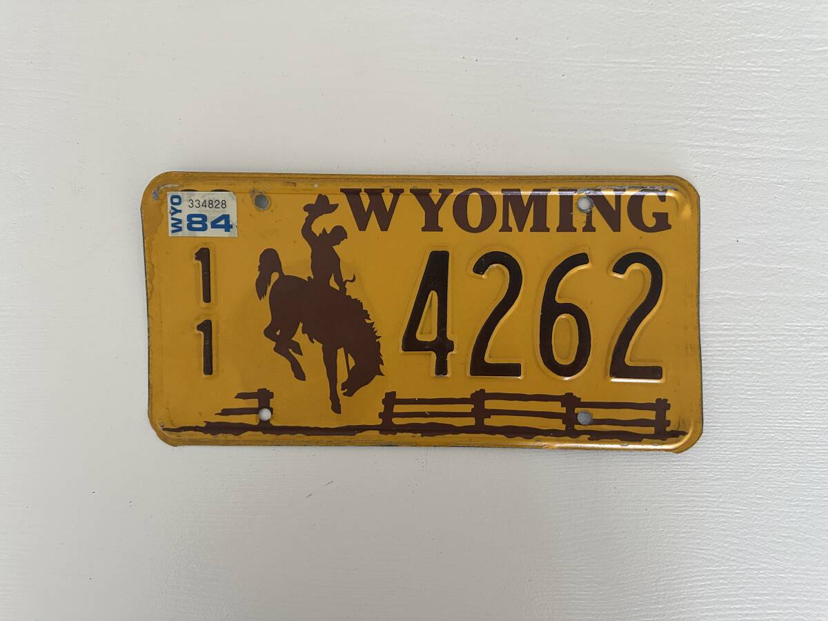 ◇ アメリカ ワイオミング州 発行 Wyoming ナンバープレート (11 4262)拍卖