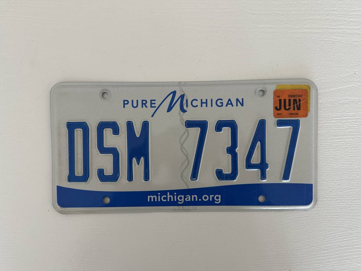 ◇ アメリカ ミシガン州 発行 Michigan 自動車用 ナンバープレート (DSM 7347)拍卖