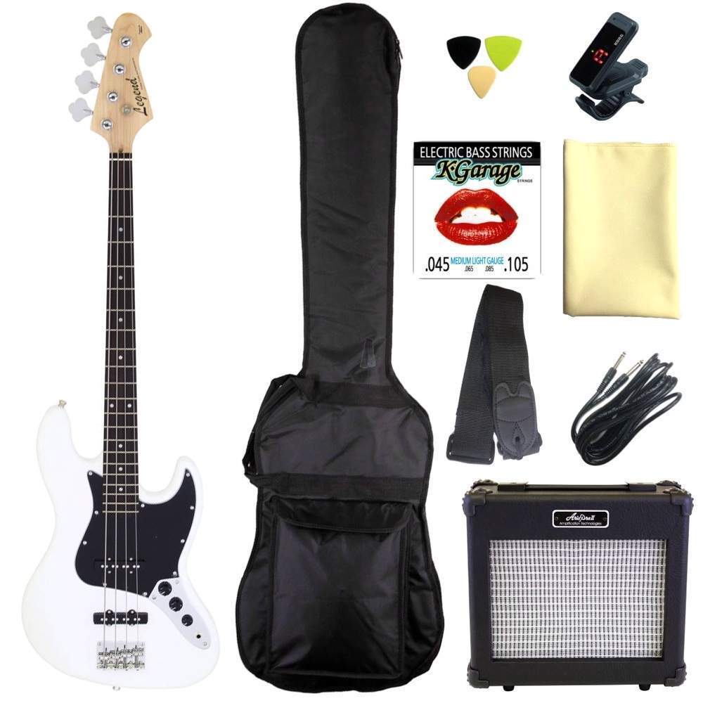 即決◆新品◆送料無料Legend LJB-Z B WH(White ブラックピックガード) 定番9点セット/ARIAアンプ拍卖