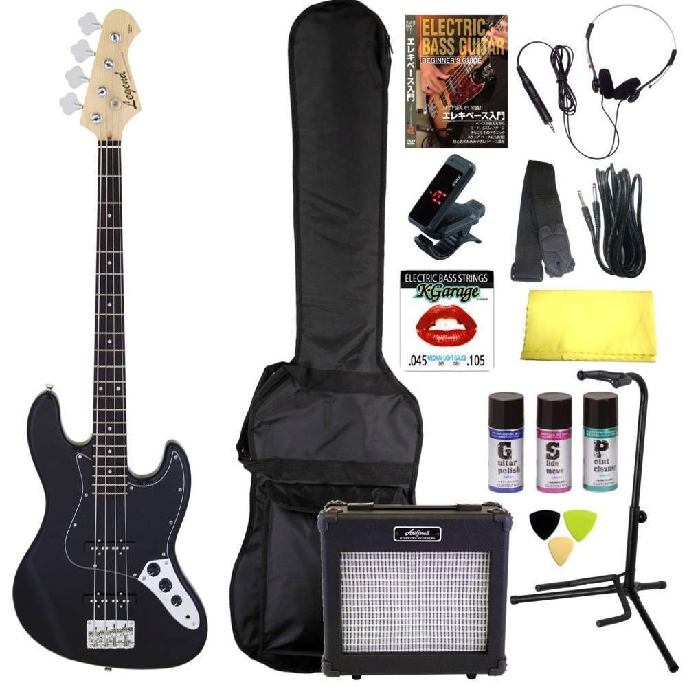 即決◆新品◆送料無料Legend LJB-Z B/BK(Black ブラックピックガード) 完璧15点セット/ARIAアンプ拍卖