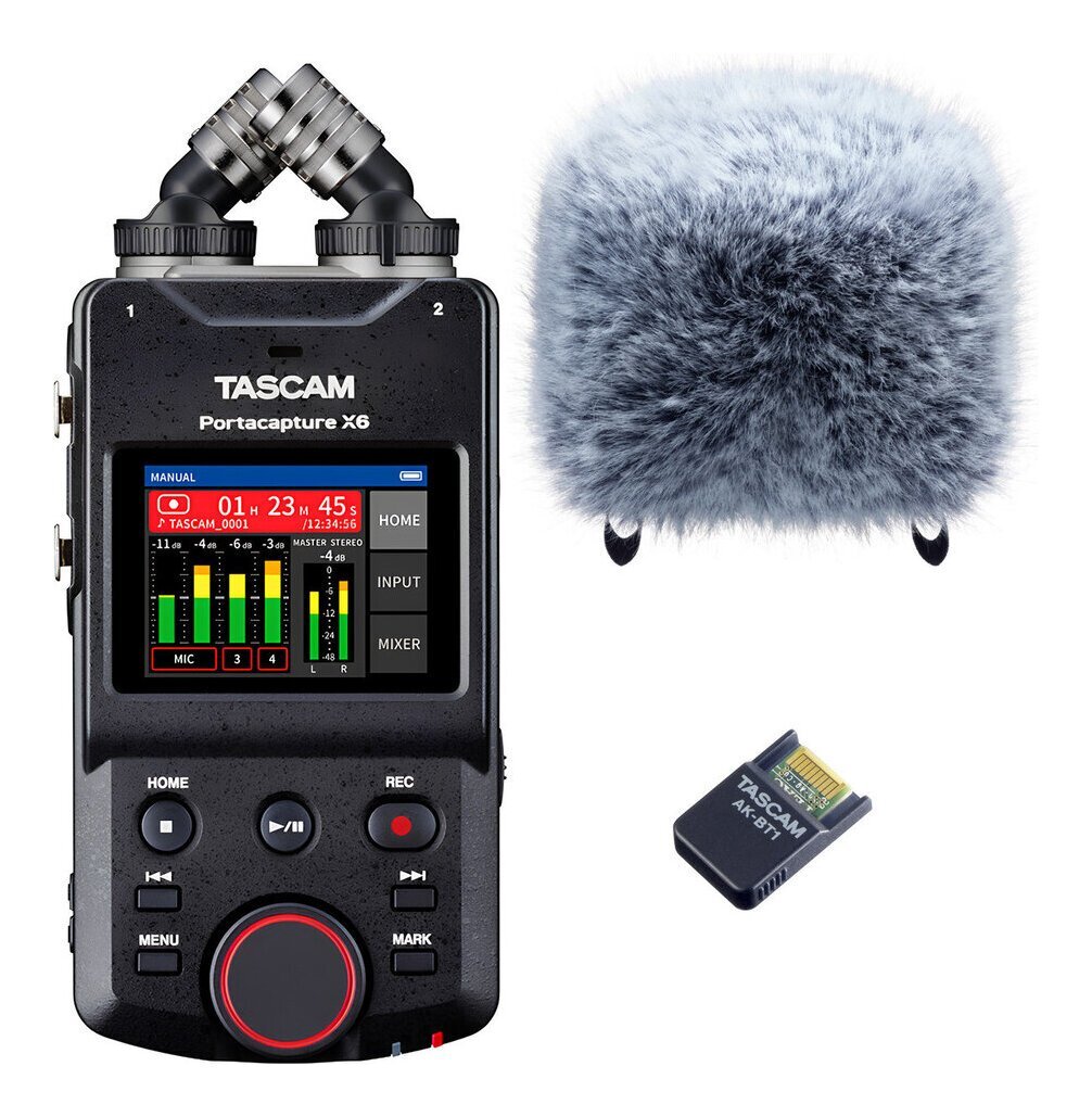 即決◆新品◆送料無料TASCAM Portacapture X6+AK-BT1+WS-86 32bitフロート録音 6トラックポータブルレコーダー/Bluetoothアダプター+ウィン拍卖