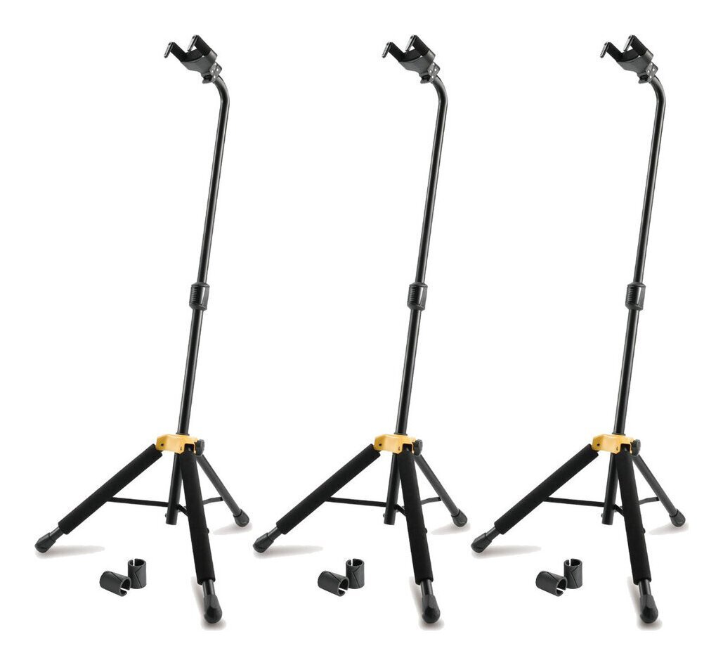 即決◆新品◆送料無料HERCULES GS414B PLUS×3 (GS414B+) ワイドネック対応 ギタースタンド3本セット拍卖