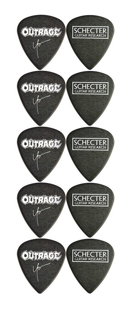 即決◆新品◆送料無料SCHECTER SPA-OR/AY/10枚セット OUTRAGE 阿部洋介 シグネチャー ギター ピック/メール便拍卖