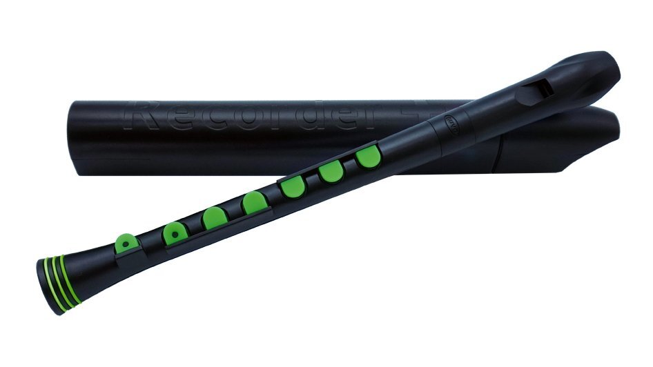 即決◆新品◆送料無料NUVO N320RDBGR Recorder+ ブラック/グリーン ふた付 ジャーマン式ソプラノリコーダー拍卖