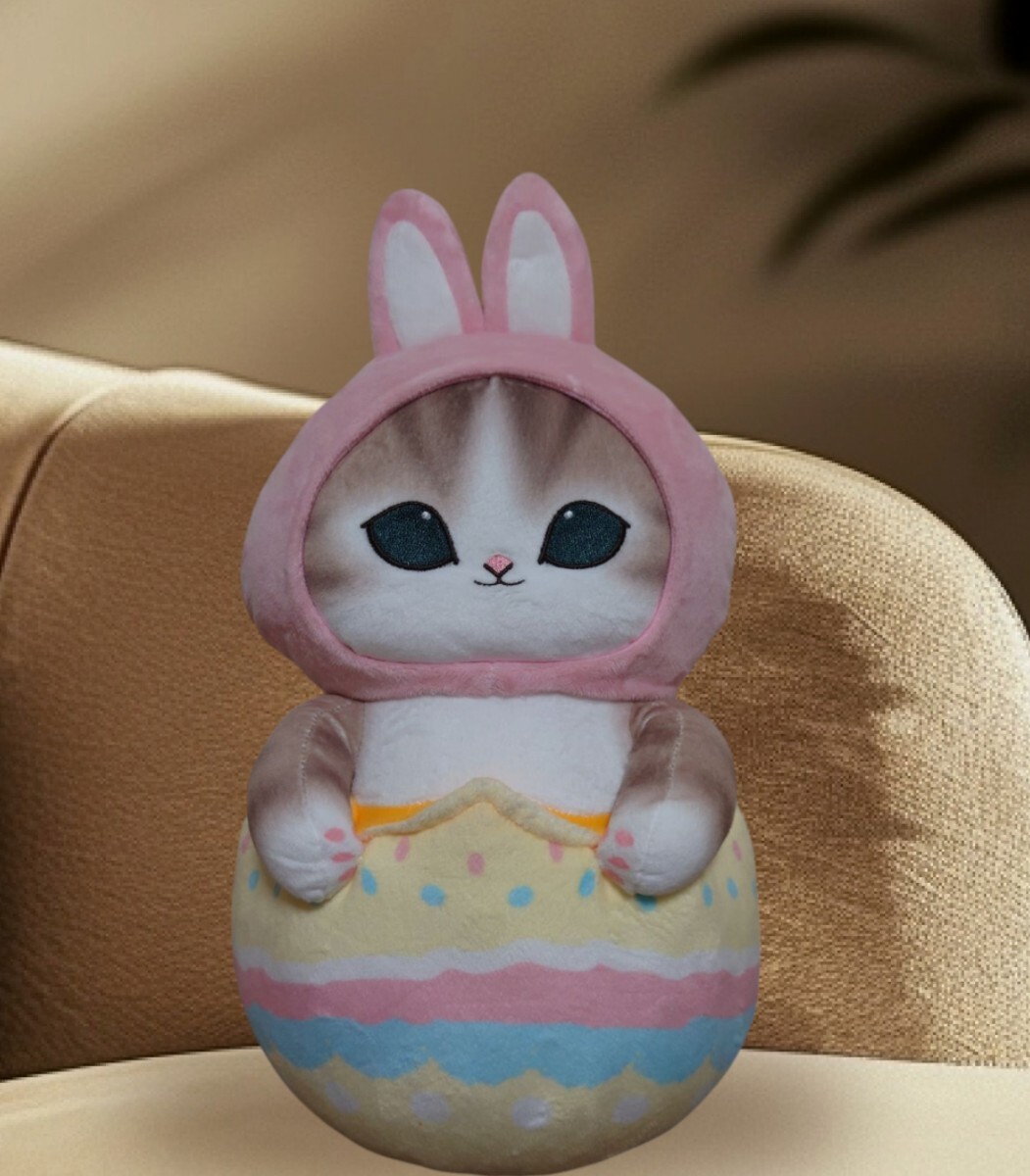 新品 モフサンド mofusand イースターにゃん BIG ぬいぐるみ 猫 ねこ拍卖