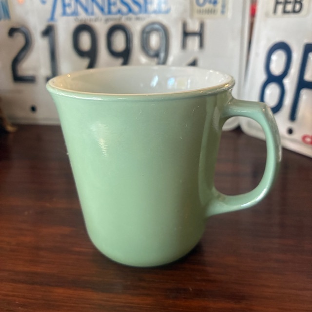 美品!70's オールドパイレックスPYREX マグカップ USAヴィンテージ食器/fentonアメリカアンティーク雑貨50's西海岸firekingダイナー拍卖