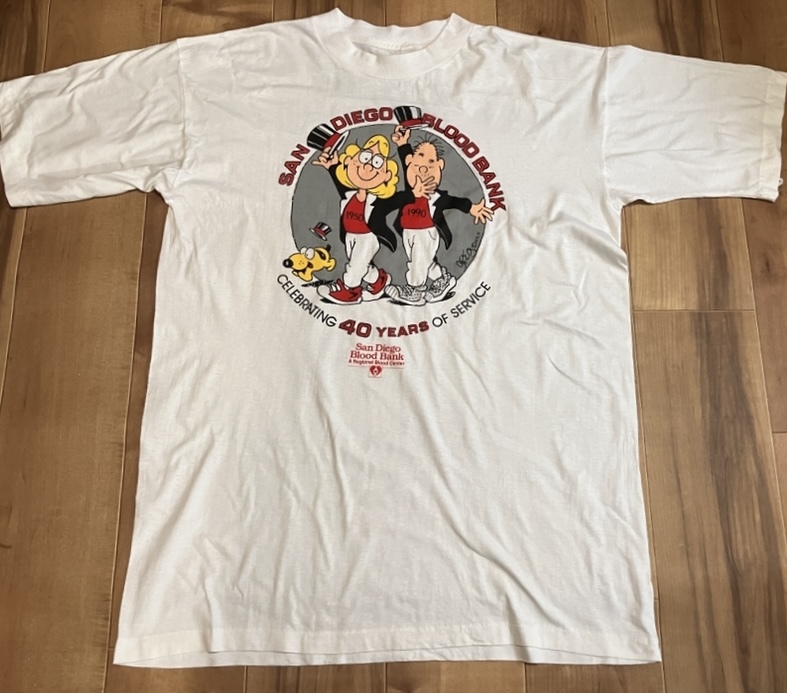 BloodBank シングルステッチTシャツXLUSA90sビンテージSanDiego拍卖