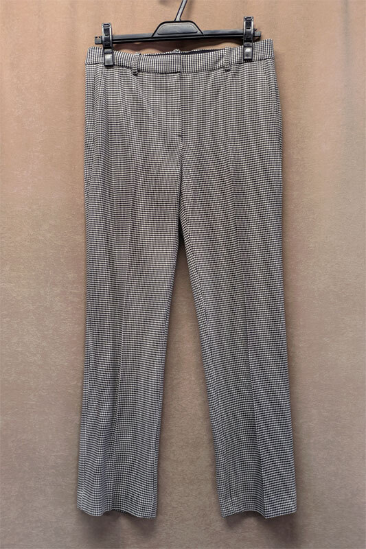 【Theory】■美品■セオリー*千鳥格子柄ストレッチパンツ*黒×オフ白*サイズ4《送料込み!》拍卖