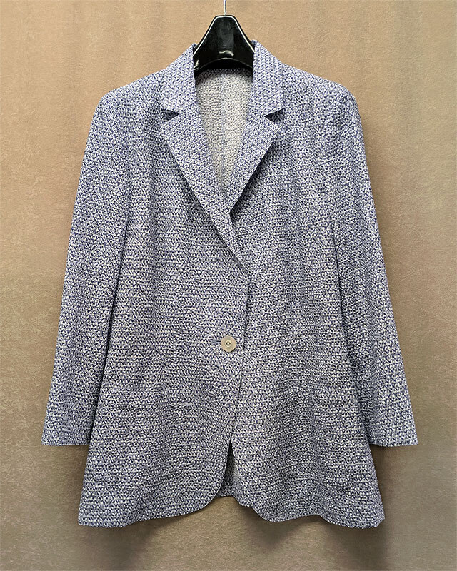 【LAPINE BLANCHE】■美品■ラピーヌブランシュ*綿100%サマージャケット*ブルー系*サイズ40《送料込み!》拍卖
